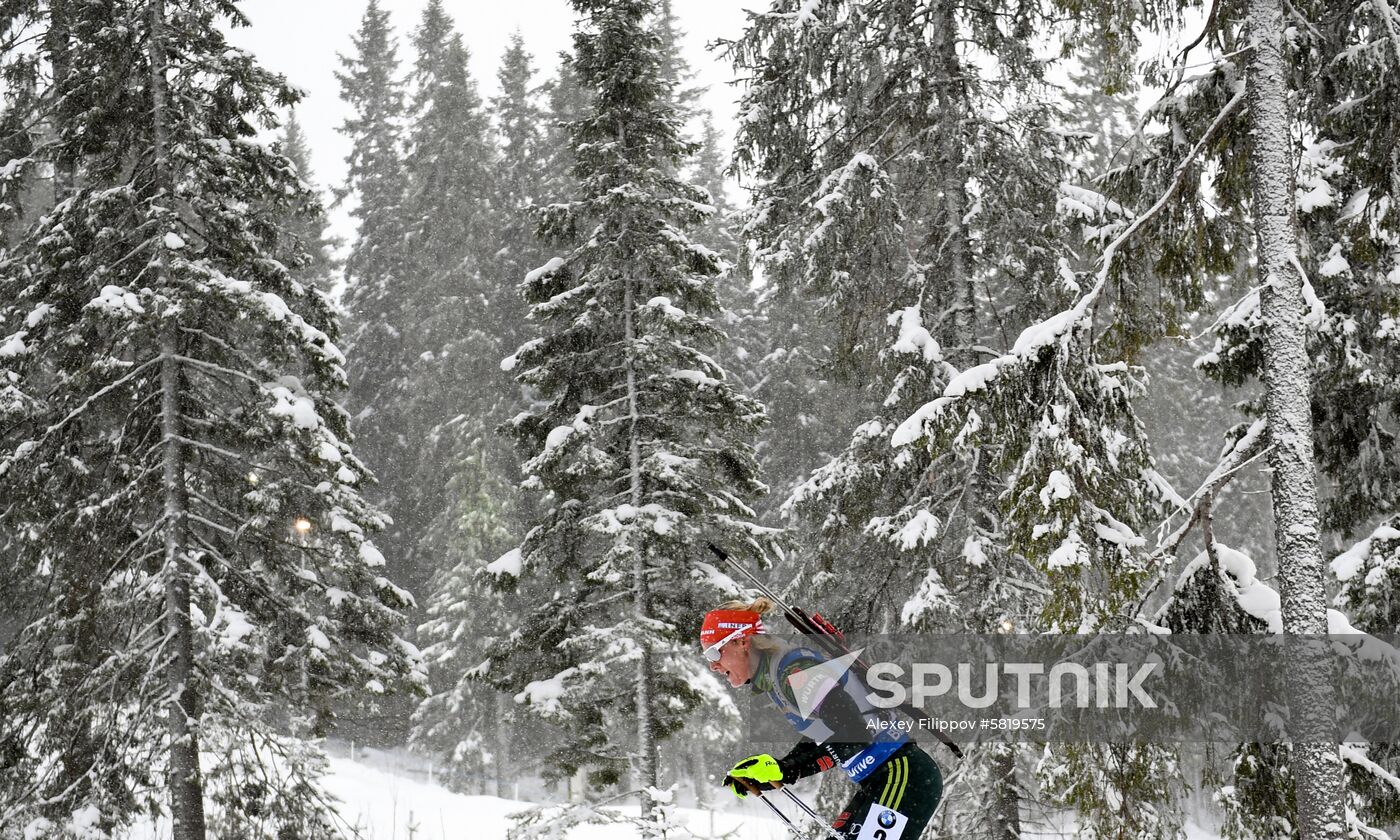 Sweden Biathlon Worlds Women Mass Start