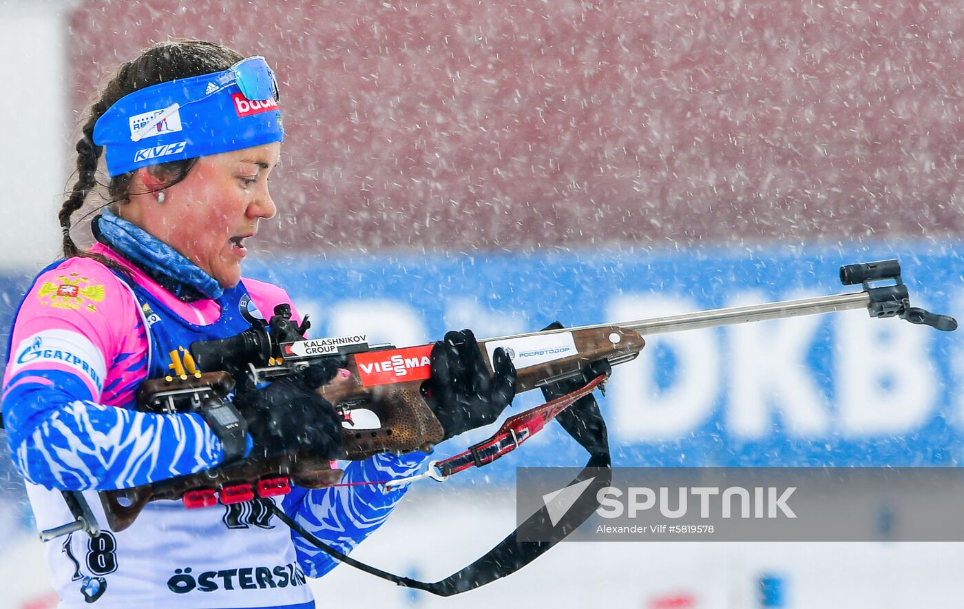 Sweden Biathlon Worlds Women Mass Start