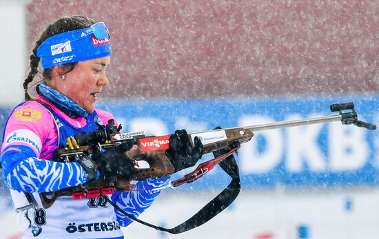 Sweden Biathlon Worlds Women Mass Start