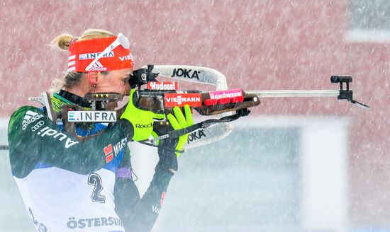 Sweden Biathlon Worlds Women Mass Start