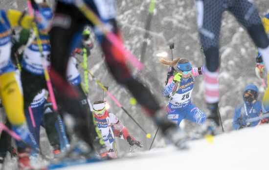 Sweden Biathlon Worlds Women Mass Start