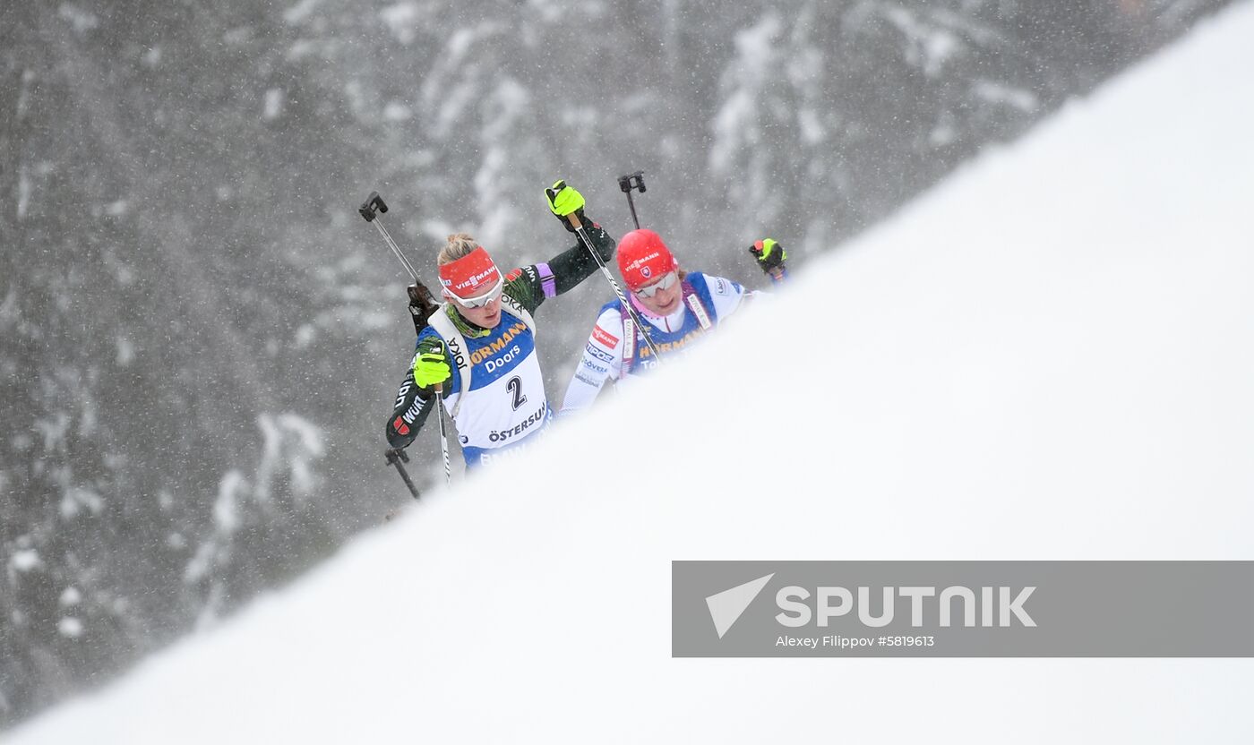 Sweden Biathlon Worlds Women Mass Start