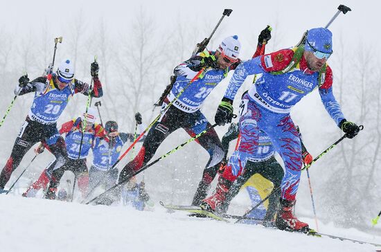 Sweden Biathlon Worlds Men Mass Start