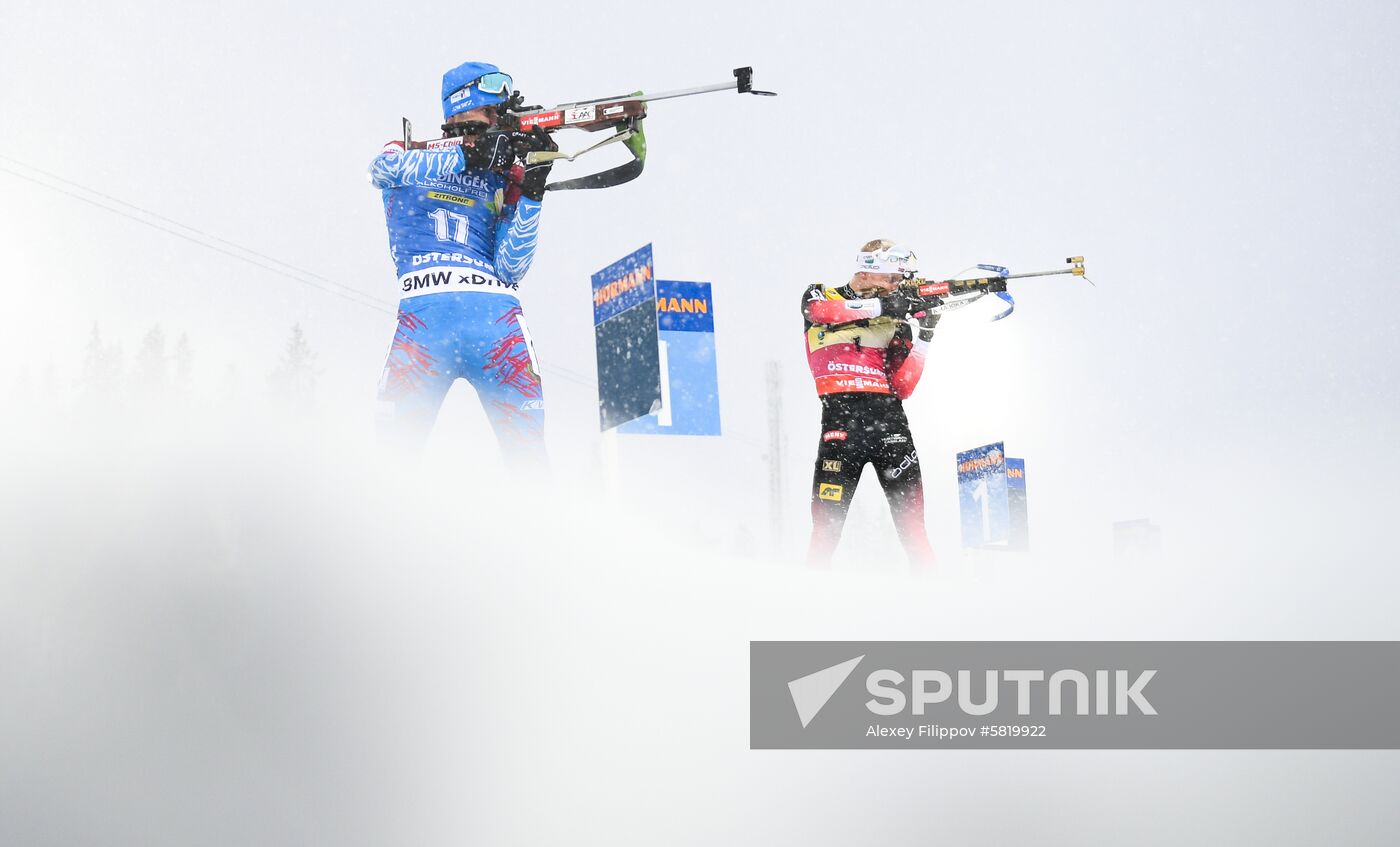 Sweden Biathlon Worlds Men Mass Start