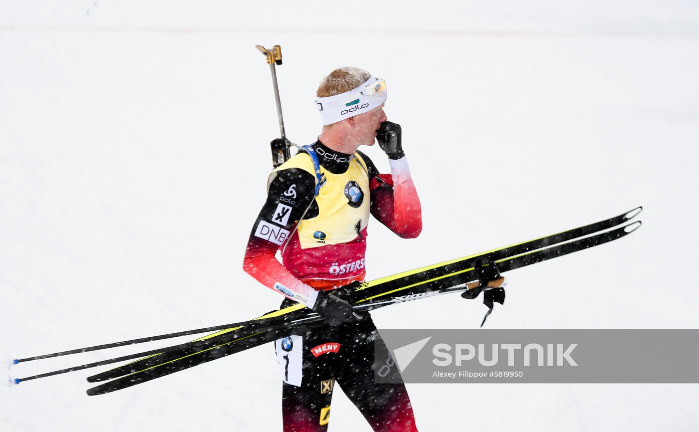Sweden Biathlon Worlds Men Mass Start