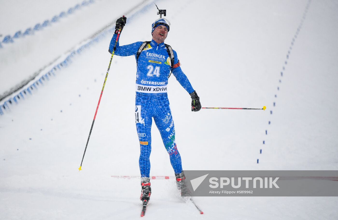 Sweden Biathlon Worlds Men Mass Start