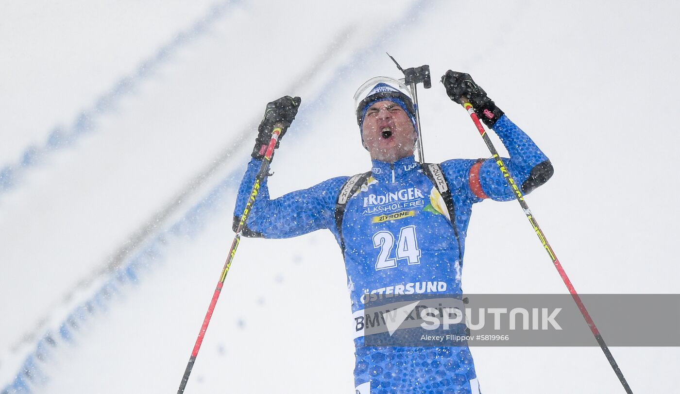 Sweden Biathlon Worlds Men Mass Start