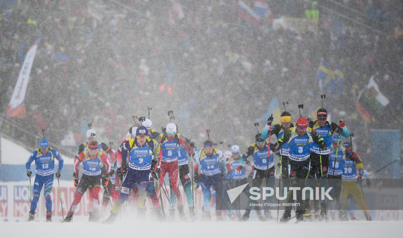 Sweden Biathlon Worlds Men Mass Start