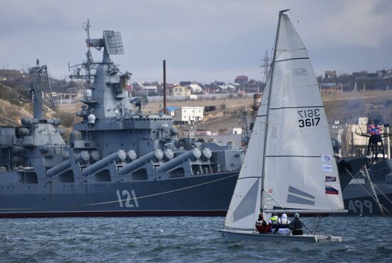 Russia Crimea Anniversary Sailing