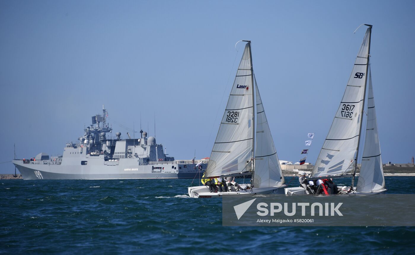 Russia Crimea Anniversary Sailing