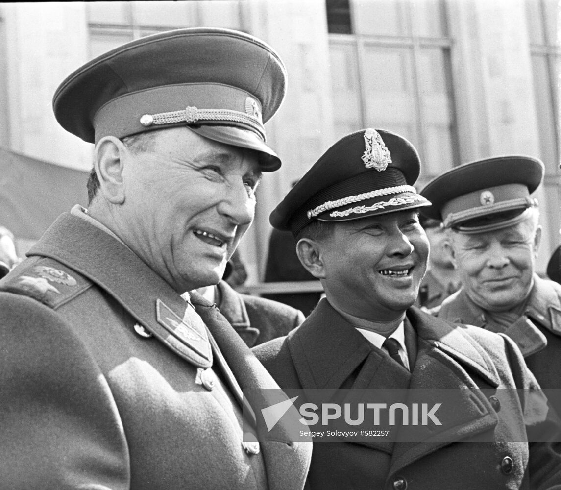 Cambodian Minister of Defense Lon Nol visits USSR