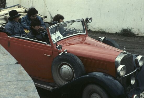 Exhibition and parade of retro cars