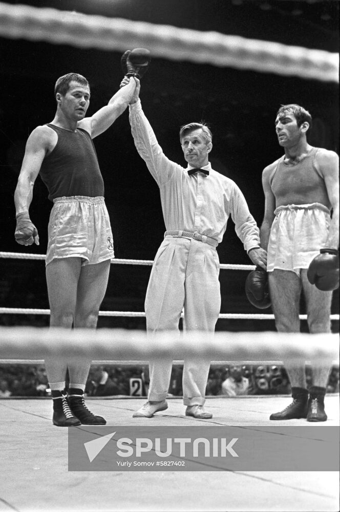Soviet boxer Yury Konoplev