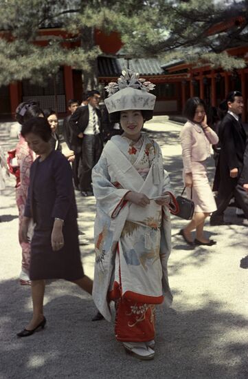 Japanese woman in traditional costume