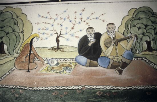 Painting on fabric Present-day Collective Farm