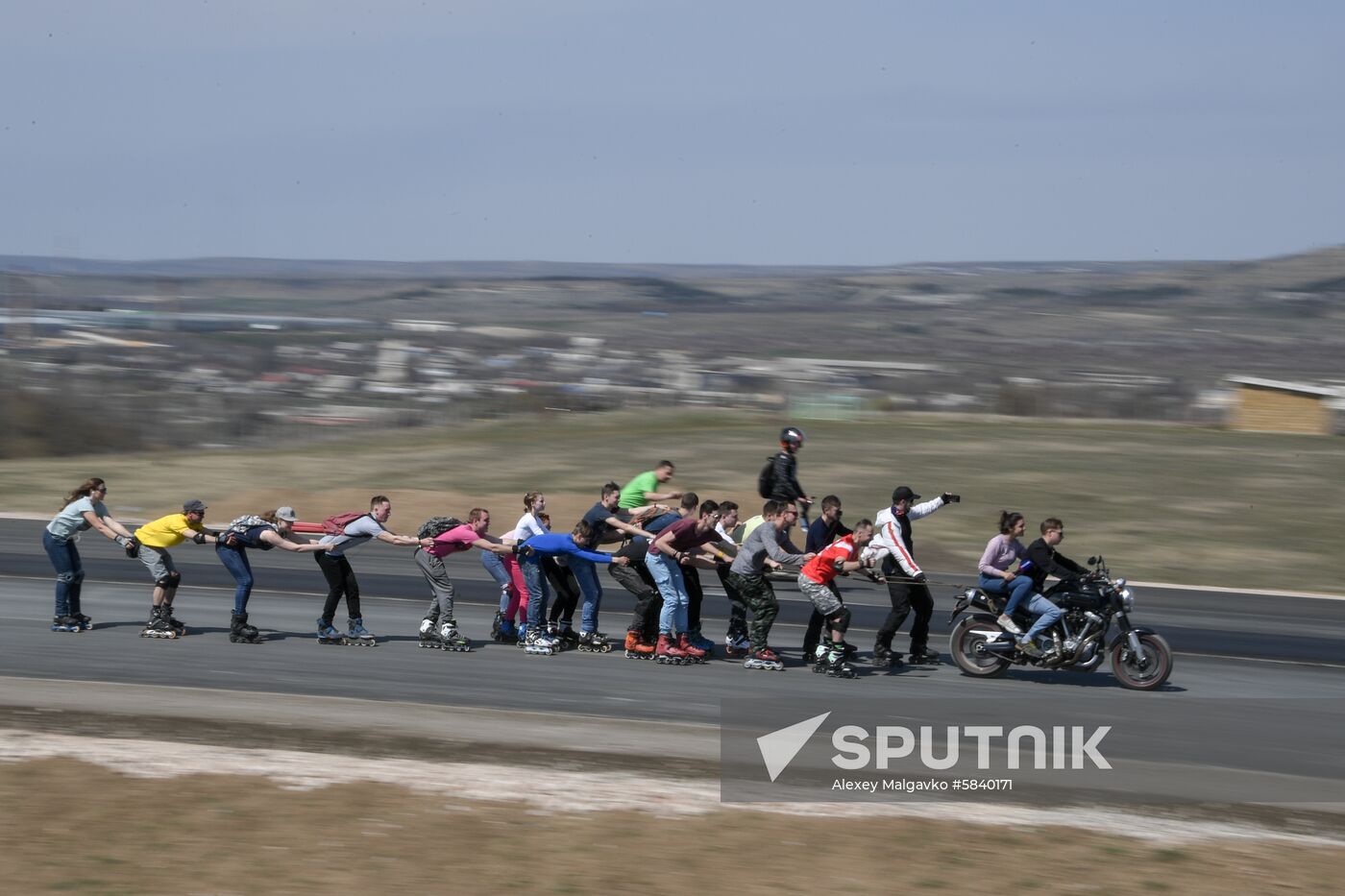 Russia Crimea Roller Skating Race