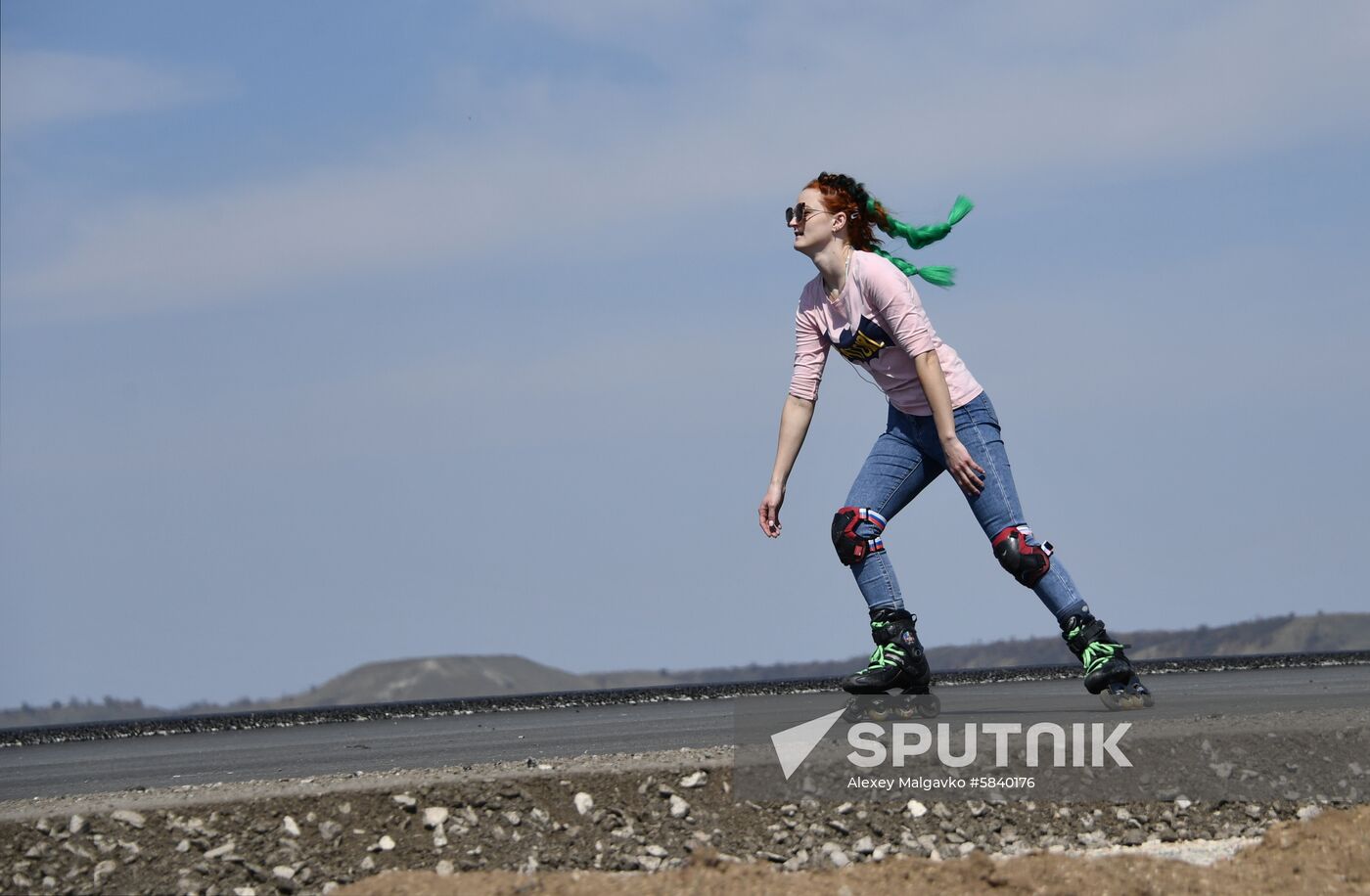 Russia Crimea Roller Skating Race