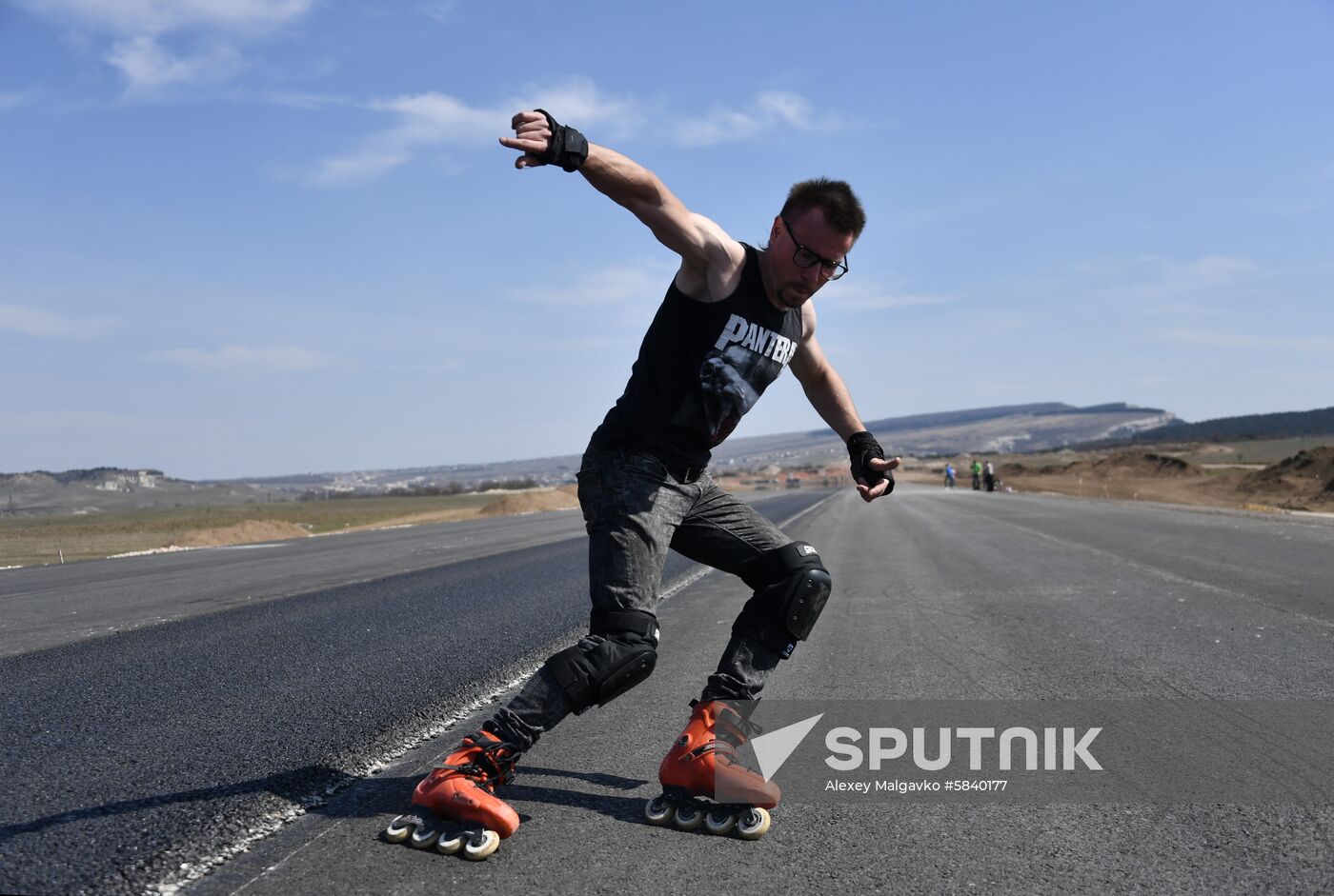Russia Crimea Roller Skating Race