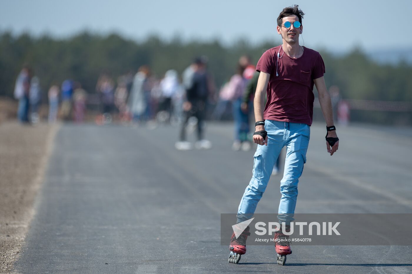 Russia Crimea Roller Skating Race