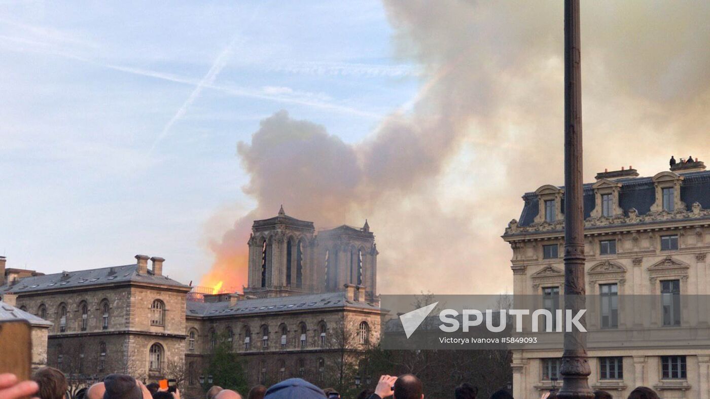 France Notre Dame Cathedral Fire