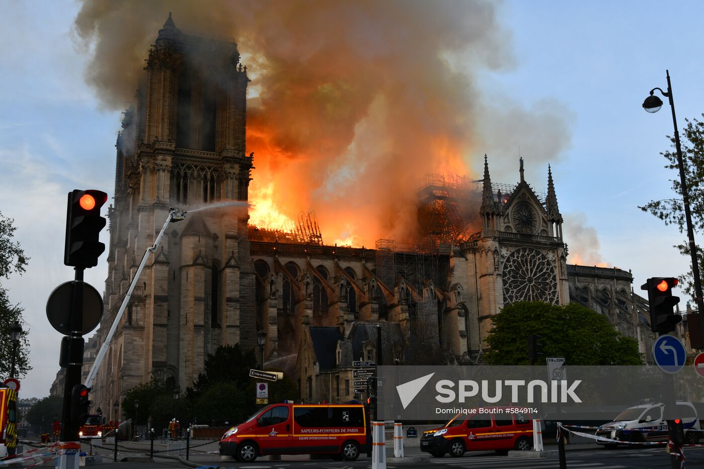 France Notre Dame Cathedral Fire