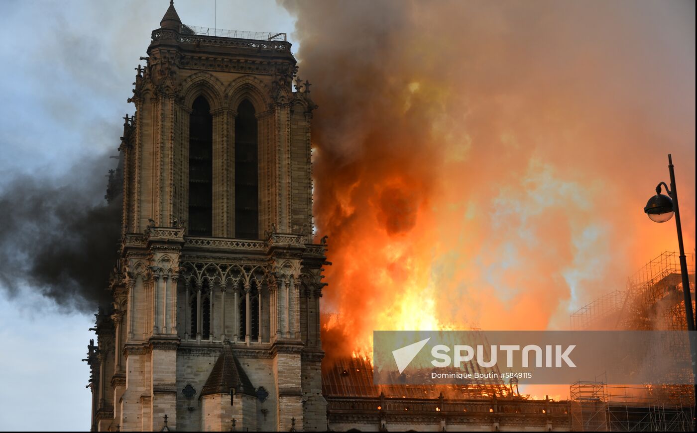 France Notre Dame Cathedral Fire