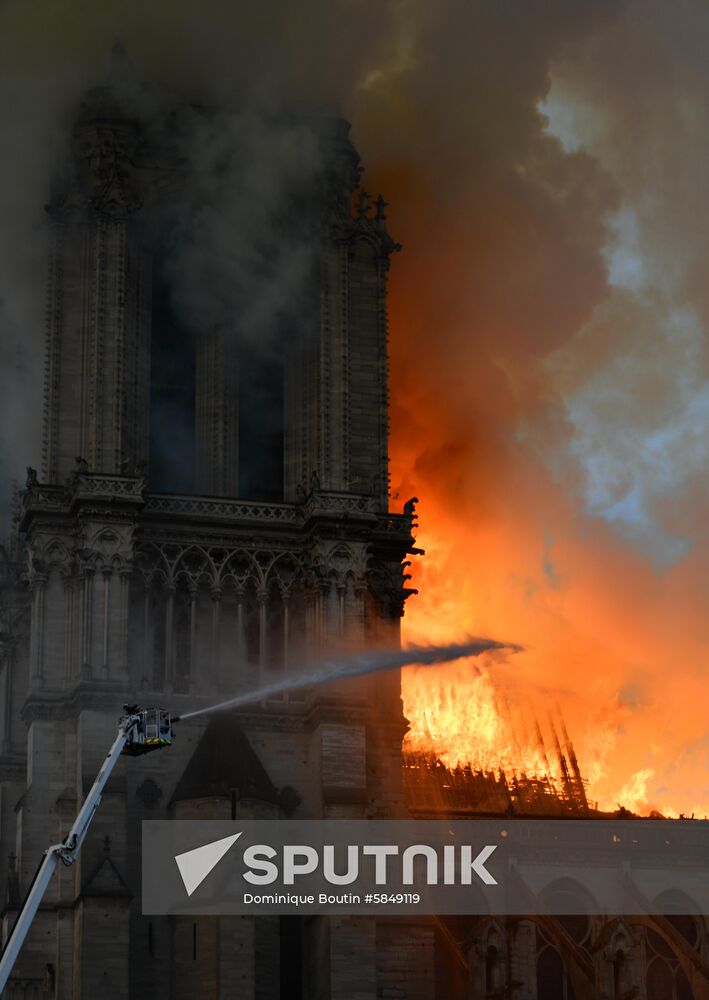 France Notre Dame Cathedral Fire