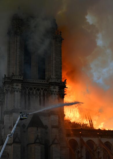 France Notre Dame Cathedral Fire
