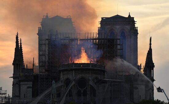 France Notre Dame Cathedral Fire