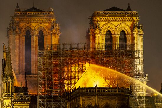 France Notre Dame Cathedral Fire