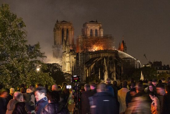 France Notre Dame Cathedral Fire