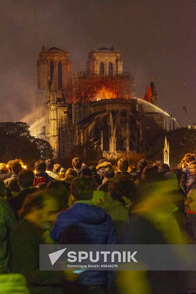 France Notre Dame Cathedral Fire