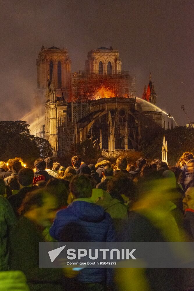 France Notre Dame Cathedral Fire