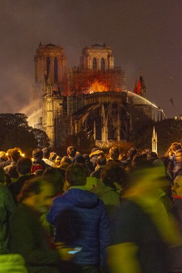 France Notre Dame Cathedral Fire