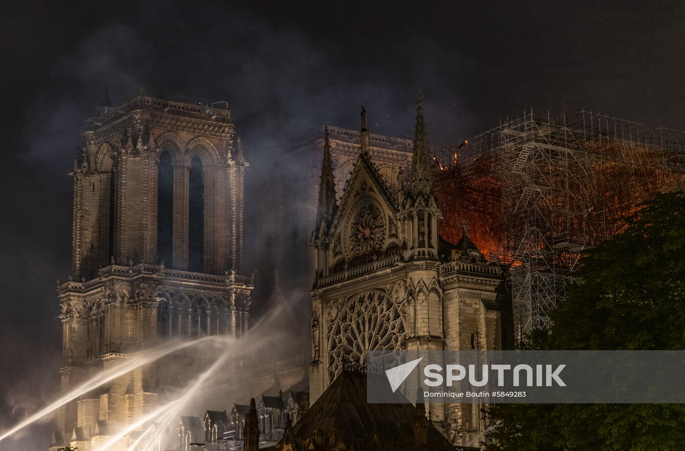 France Notre Dame Cathedral Fire