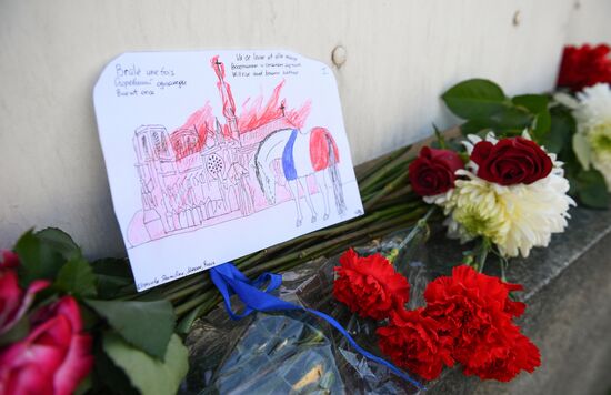 Russia France Notre Dame Cathedral Fire