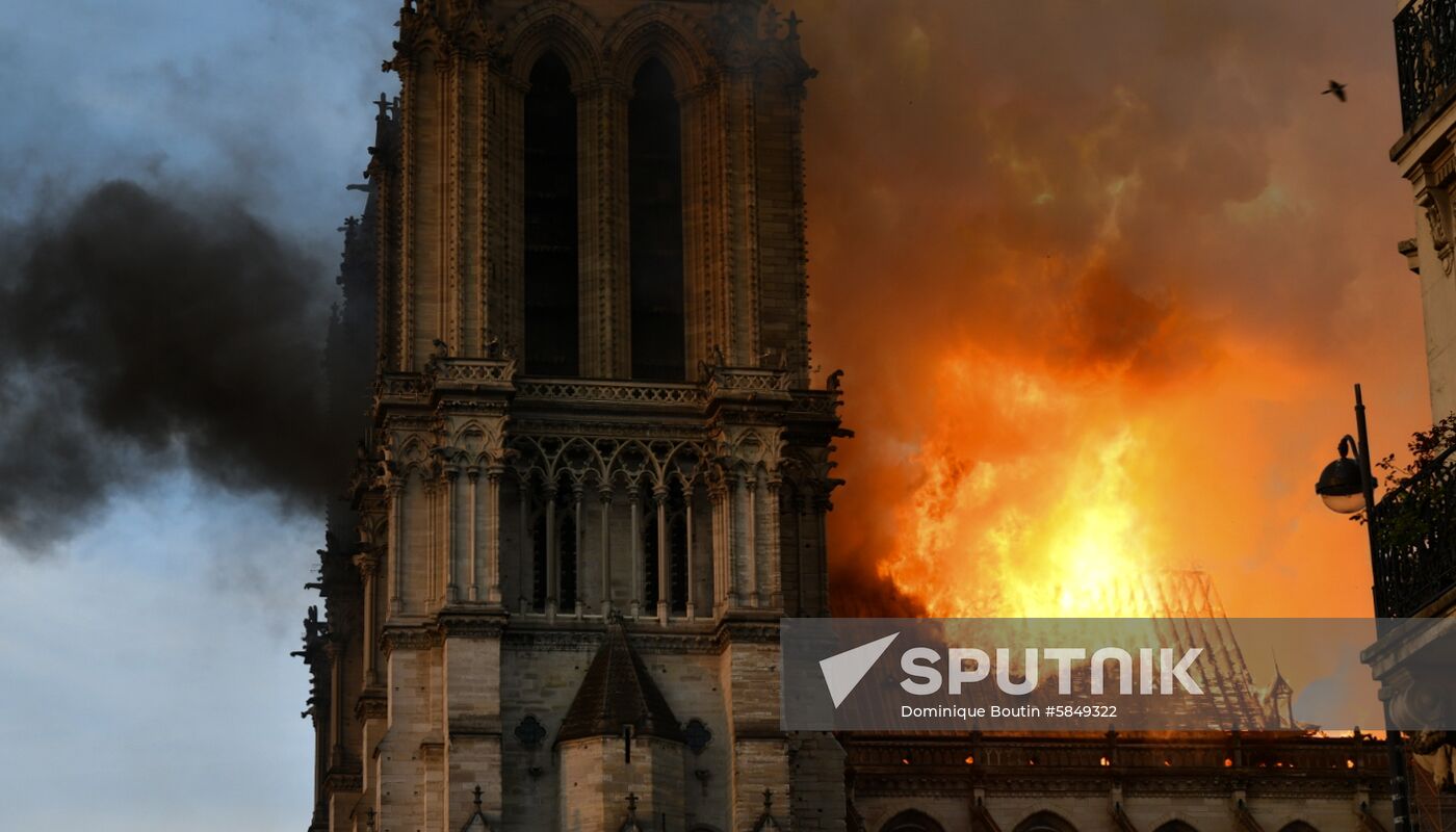 France Notre Dame Cathedral Fire