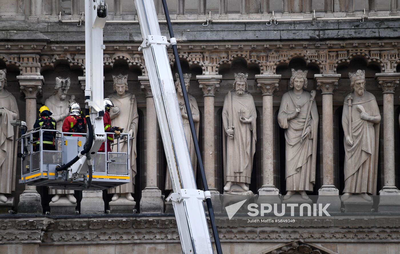 France Notre Dame Cathedral Fire