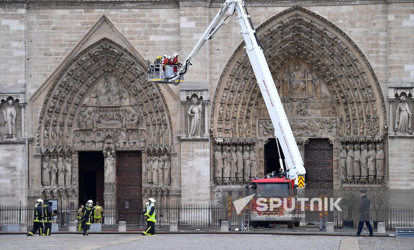 France Notre Dame Cathedral Fire