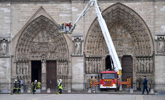 France Notre Dame Cathedral Fire