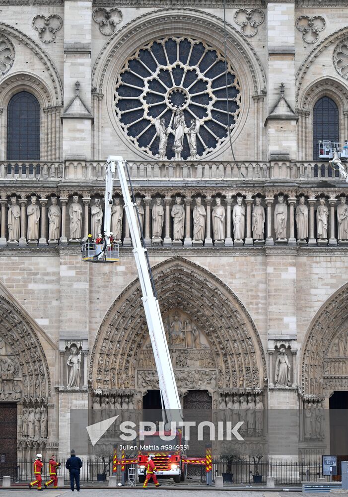 France Notre Dame Cathedral Fire