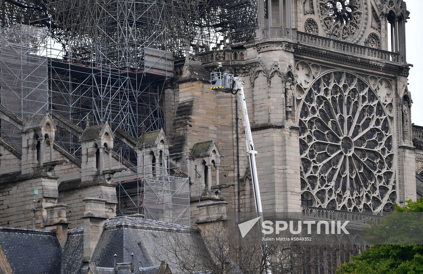 France Notre Dame Cathedral Fire