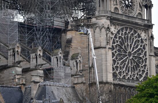 France Notre Dame Cathedral Fire
