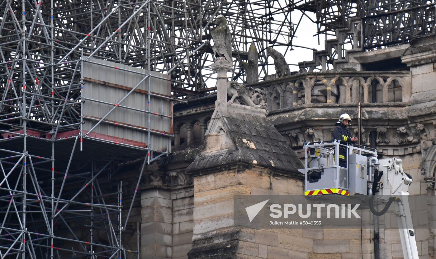 France Notre Dame Cathedral Fire