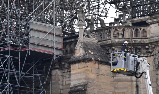 France Notre Dame Cathedral Fire