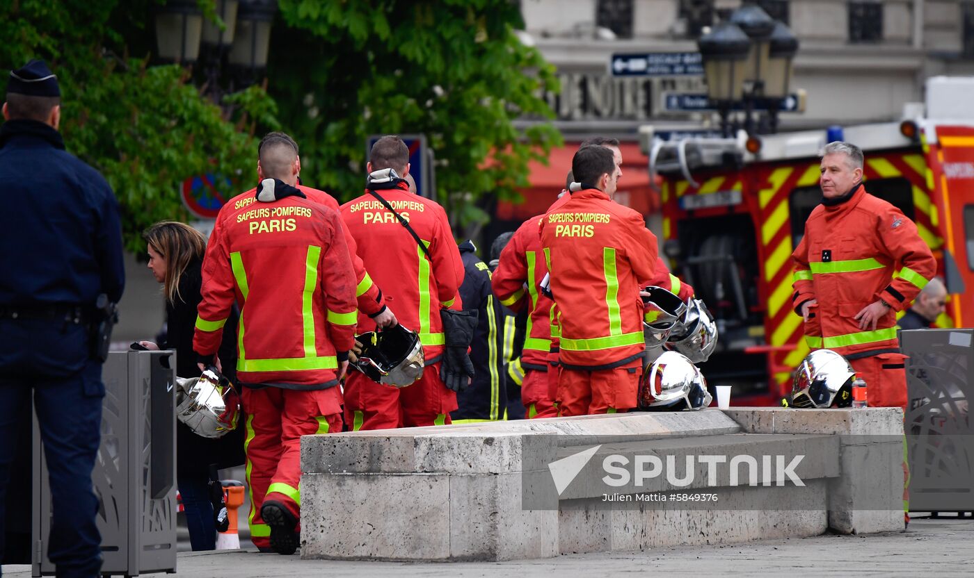 France Notre Dame Cathedral Fire