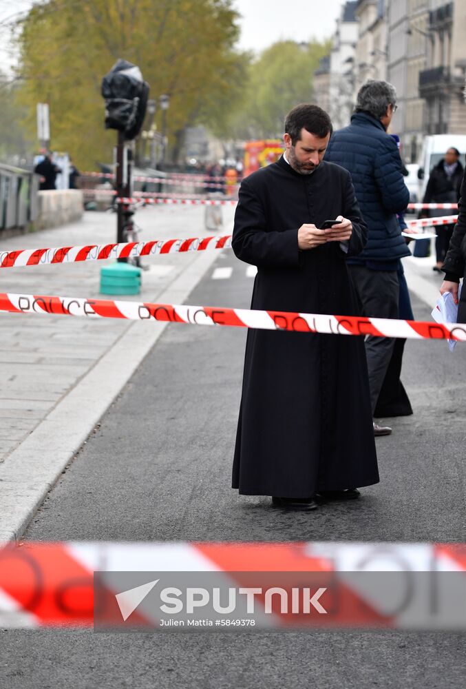 France Notre Dame Cathedral Fire