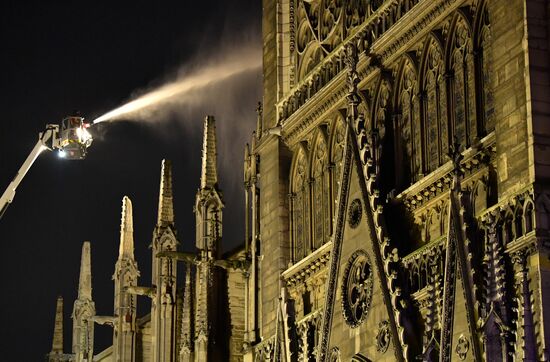 France Notre Dame Cathedral Fire