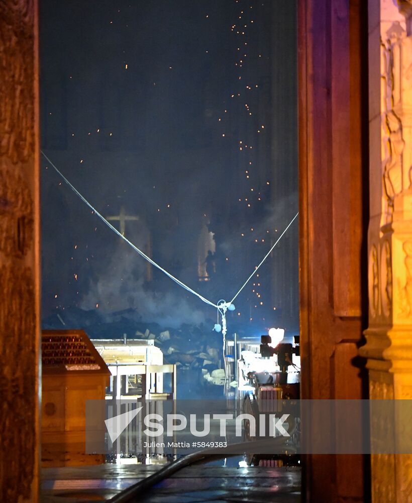 France Notre Dame Cathedral Fire