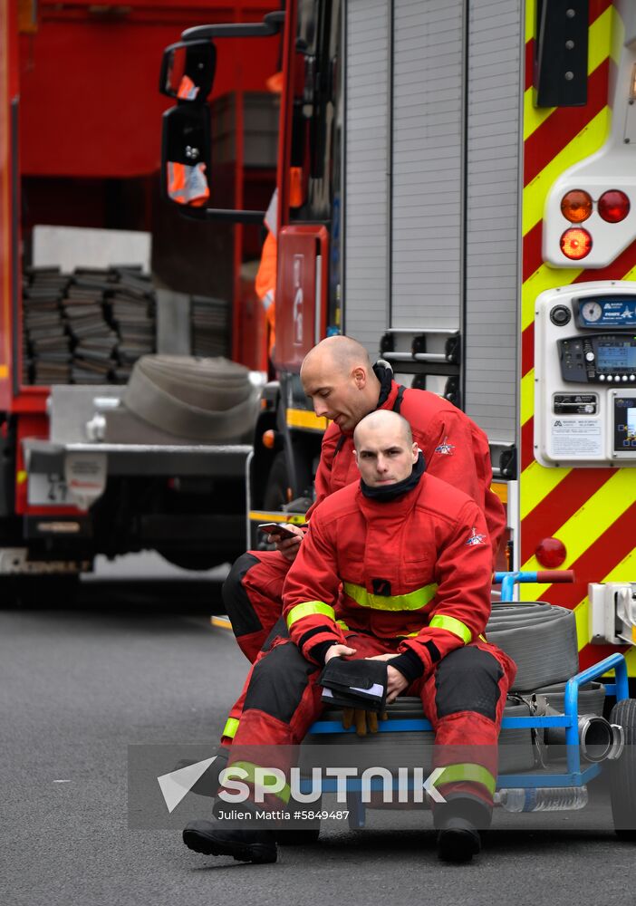 France Notre Dame Cathedral Fire